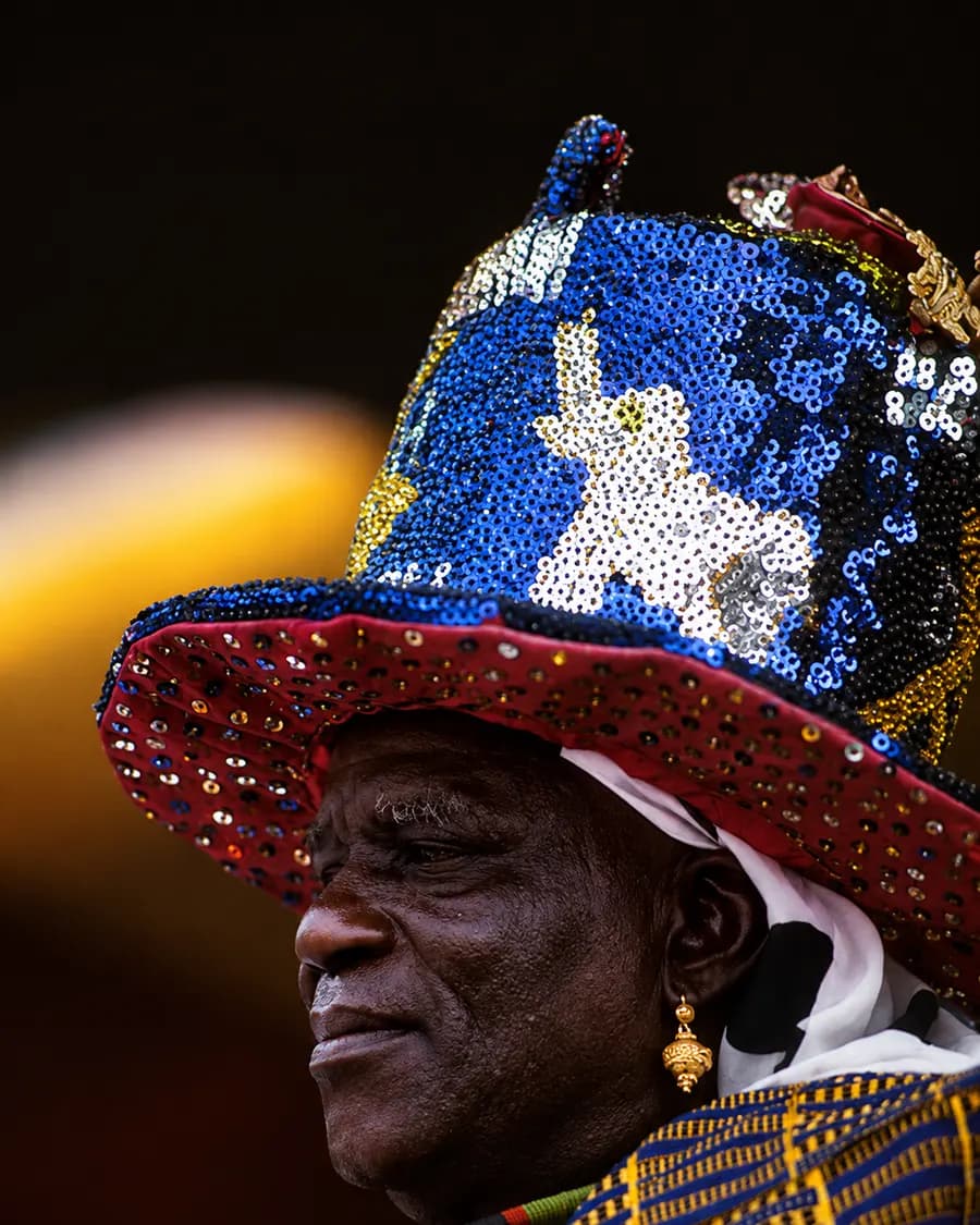 His Holiness Daagbo Hounon Houna I, portrait in ceremonial dress