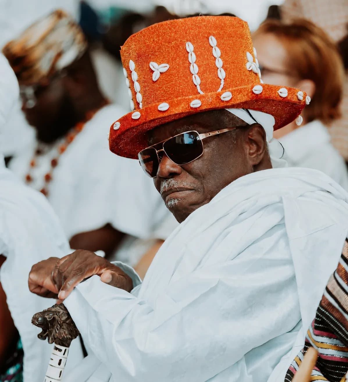 Portrait of His Majesty Daagbo Hounon Tomadjlèhoukpon II, Supreme Chief of the Vodun cult in Benin
